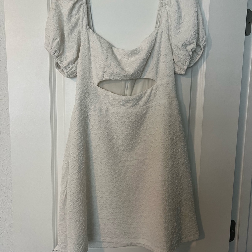 Petal & Pup Baxie White Sheath Mini Dress Square Neck - Picture 6 of 8